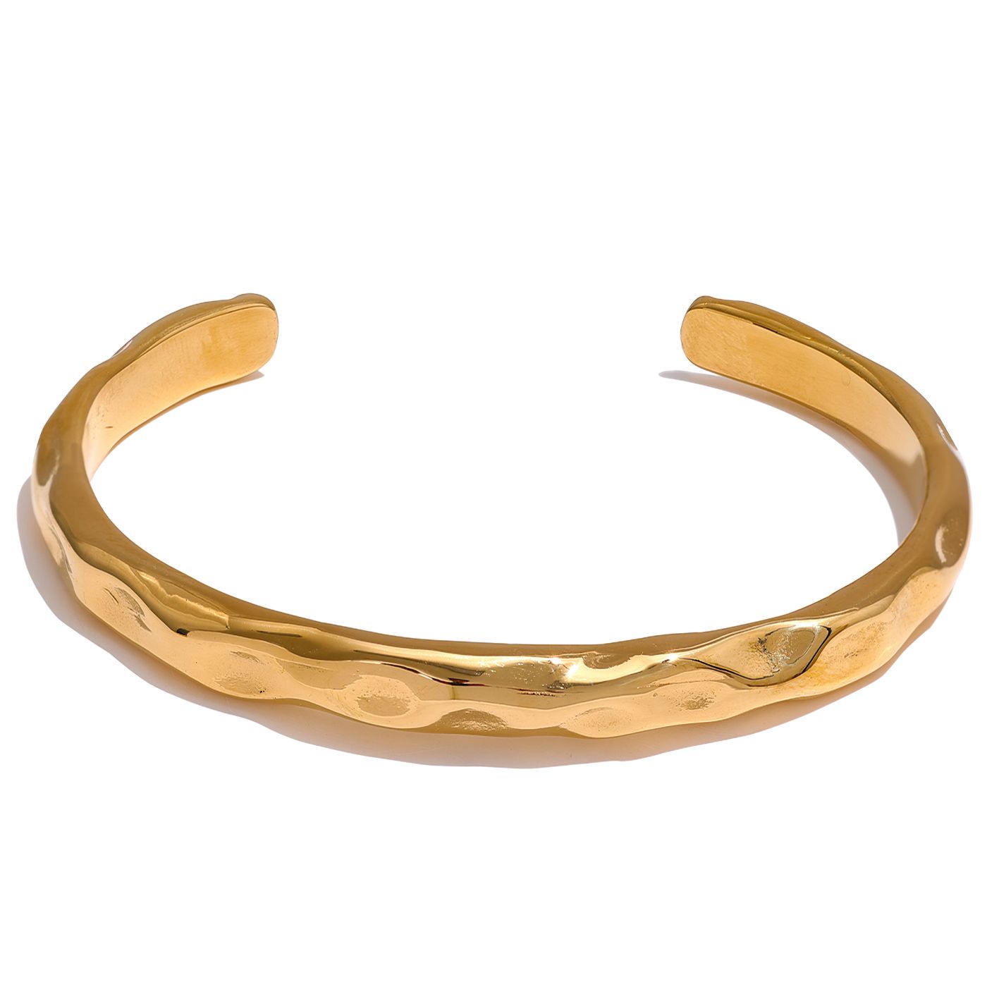 Bracelete Cuff Orgânico Irregular Banhado a Ouro 18k - Aspekto 1