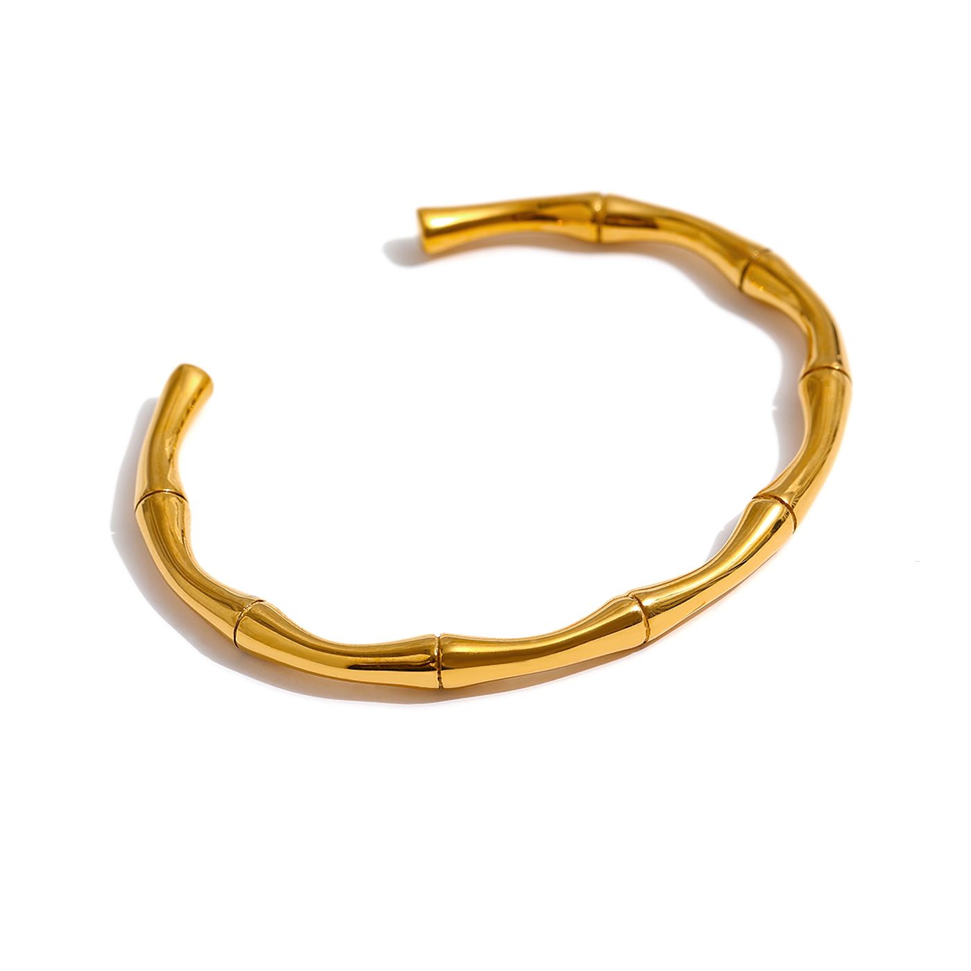 Bracelete Orgânico Cuff Irregular Banhado a Ouro 18k - Aspekto 1